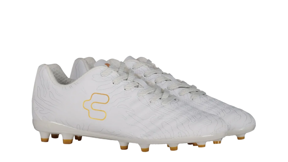 Charly Hotcross 2.0 White Gold Sport Soccer Cleats