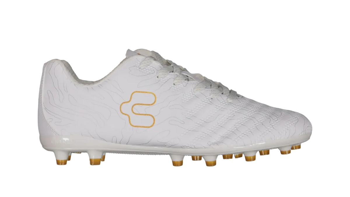 Charly Hotcross 2.0 White Gold Sport Soccer Cleats