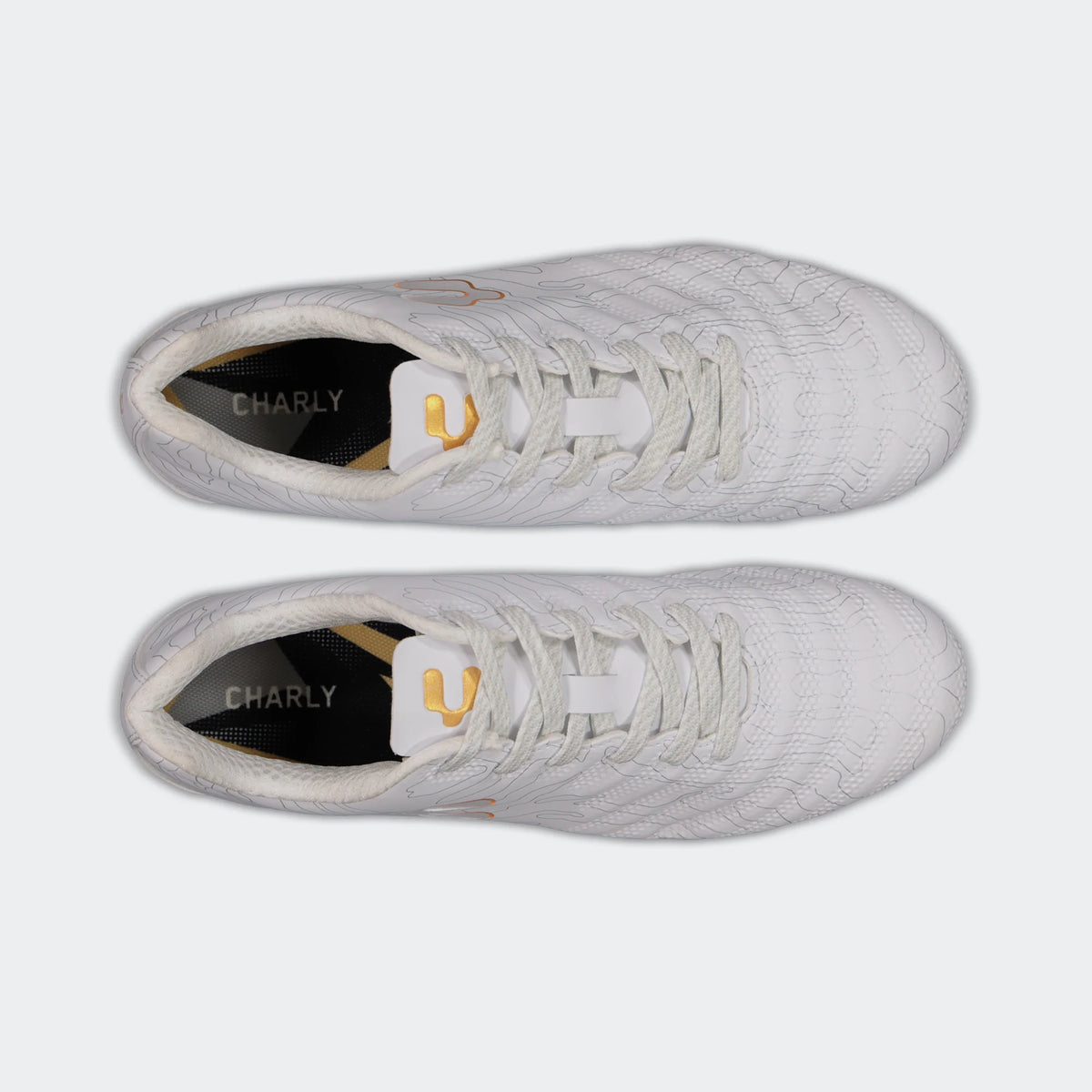 Charly Hotcross 2.0 White Gold Sport Soccer Cleats