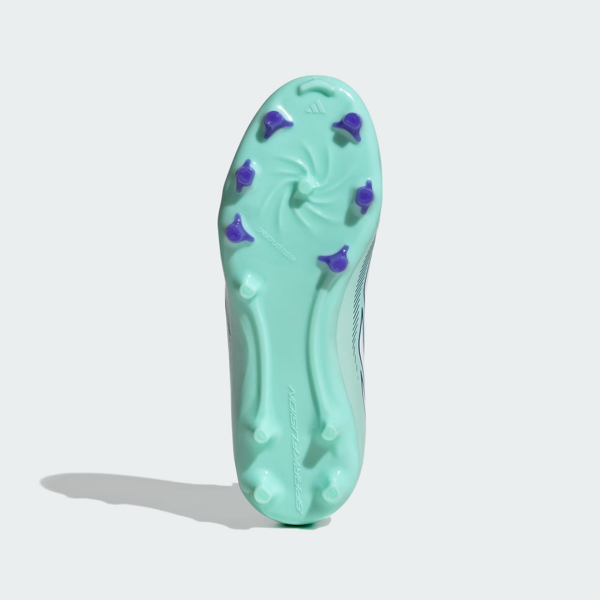 Adidas F50 SPARKFUSION LEAGUE Mid Cut Firm Ground / Artificial Ground Soccer Cleats Kids - Clear Mint / Cloud White / Solar Purple
