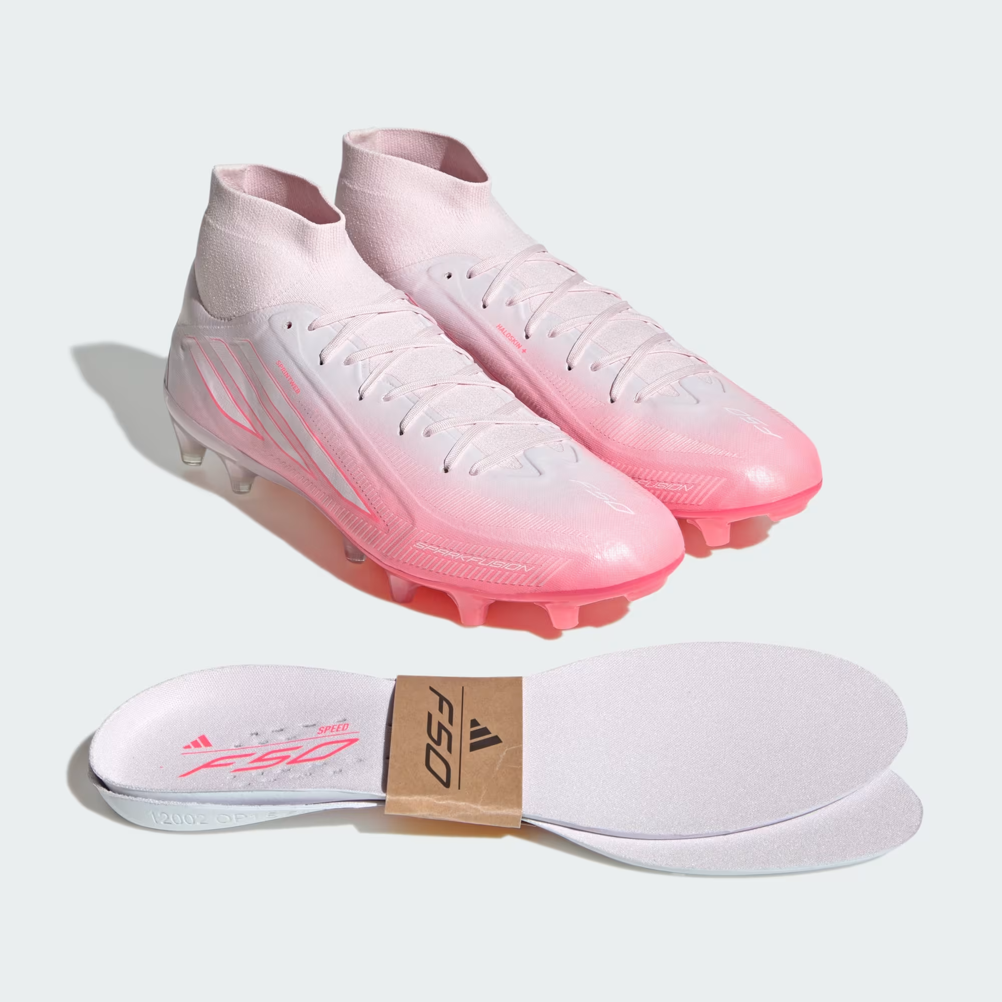 Adidas F50 SPARKFUSION PRO Mid Cut Firm Ground / Artificial Ground Soccer Cleats Womens