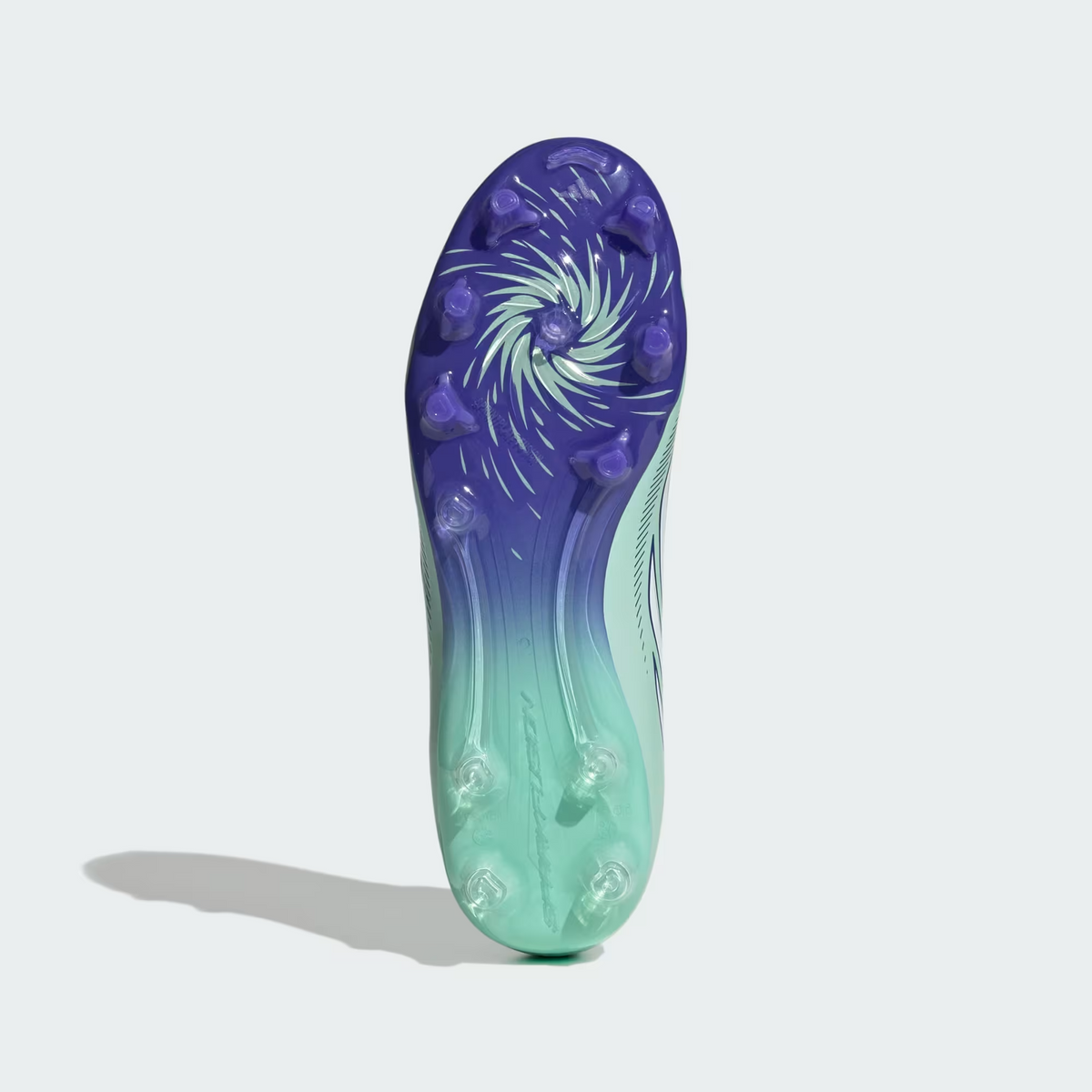 Adidas F50 Sparkfusion League Mid Cut Firm Ground / Artificial Grass Soccer Jr Cleats - Clear Mint / Cloud White / Solar Purple