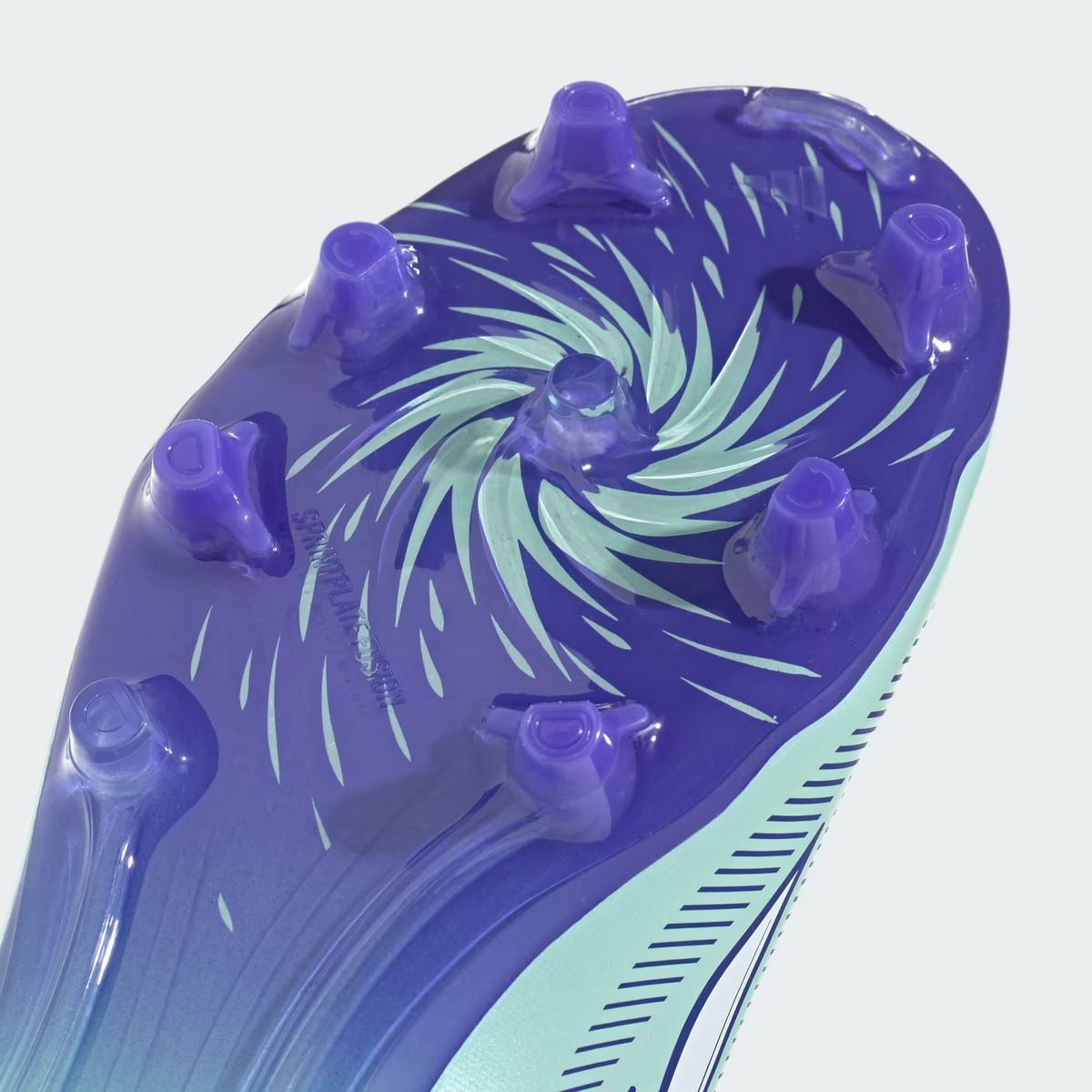 Adidas F50 Sparkfusion League Mid Cut Firm Ground / Artificial Grass Soccer Jr Cleats - Clear Mint / Cloud White / Solar Purple