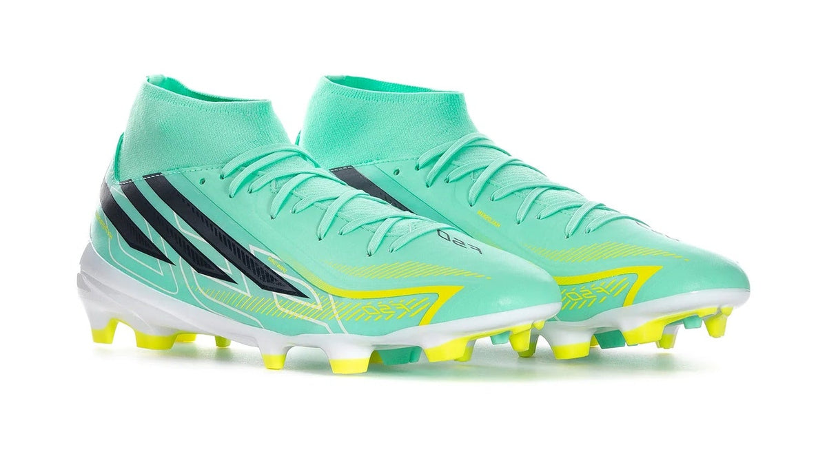 Adidas F50 Hyperfast League Mid FG - Pulse Mint / Night Navy / Solar Lemon
