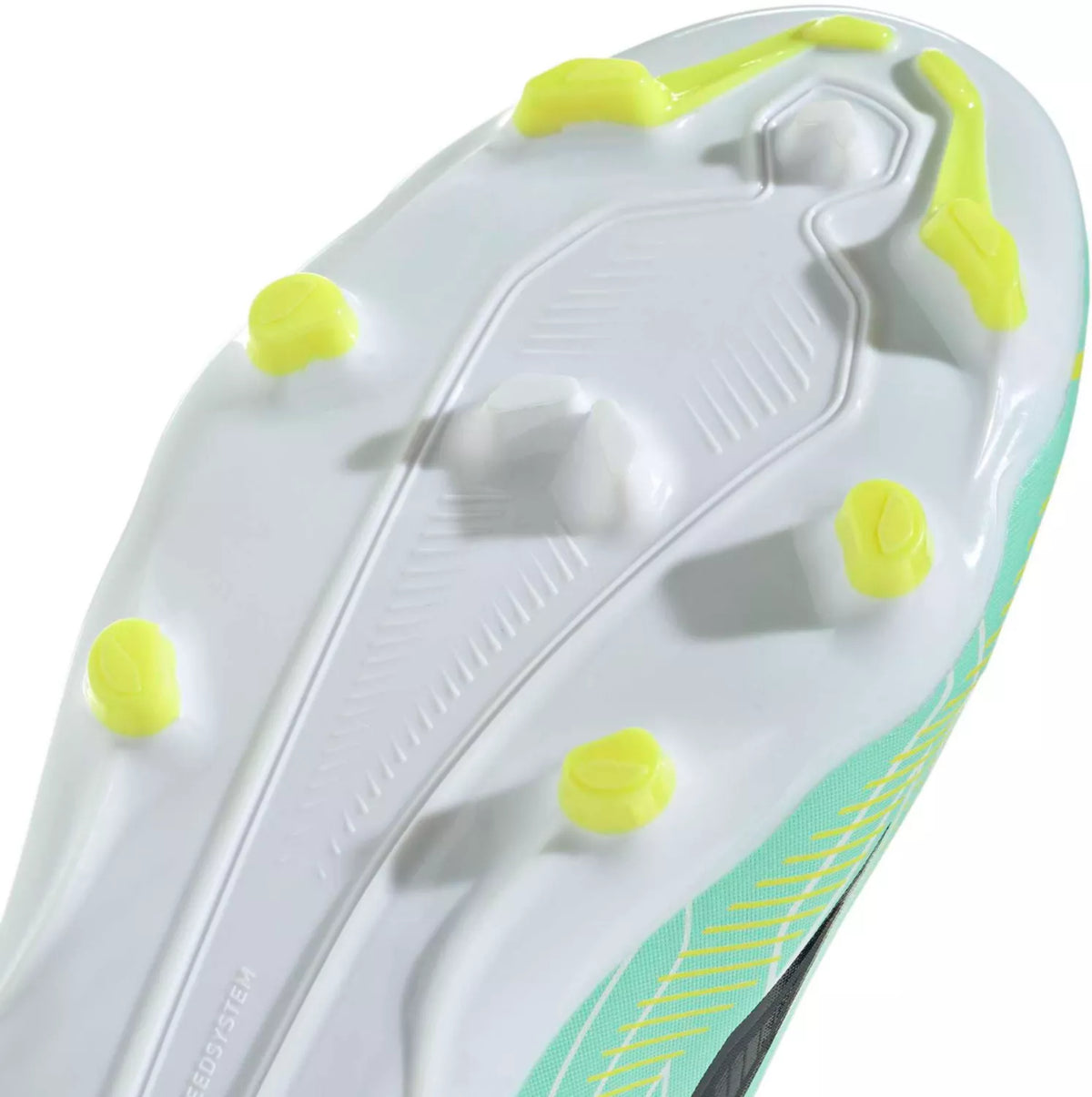 Adidas F50 Hyperfast League Mid FG Jr - Pulse Mint/Night Navy/Solar Lemon